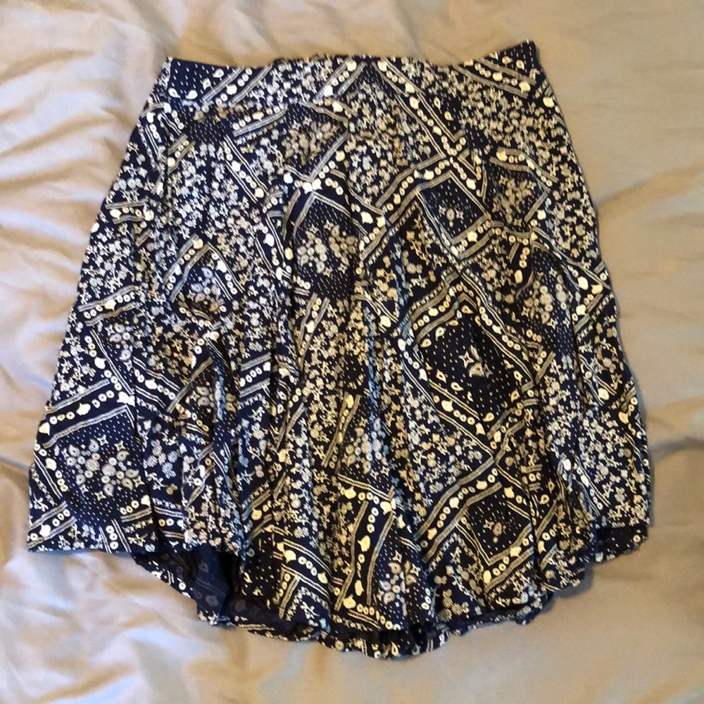 High waist mini swing skirt